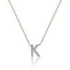 Chisholm Hunter 9ct Yellow Gold 0.06ct Diamond 'K' Initial Pendant -Chisholm Hunter 15 119 41 0026 p 1
