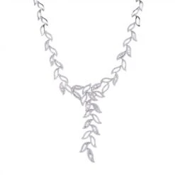 Chisholm Hunter 18ct White Gold Fancy 7.80ct Diamond Necklace