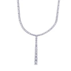 Chisholm Hunter 18ct White Gold 6.00ct Round Brilliant Diamond Necklace