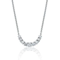 Chisholm Hunter 18ct White Gold Brilliant Cut 0.35ct Diamond Necklace