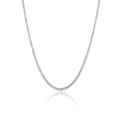 Chisholm Hunter 18ct White Gold Brilliant Cut 10.00ct Diamond Graduated Necklace