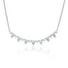 Chisholm Hunter 18ct White Gold Brilliant Cut 0.84ct Diamond Cluster Necklace