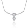 Chisholm Hunter 18ct White Gold Pear Emerald & Brilliant Cut 0.33ct Diamond Necklace -Chisholm Hunter 15 120 01 0117