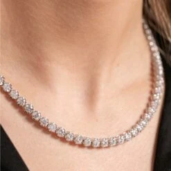 Chisholm Hunter 18ct White Gold 17.00ct Round Brilliant Cut Diamond Necklet -Chisholm Hunter 15 120 01 0129 om 2