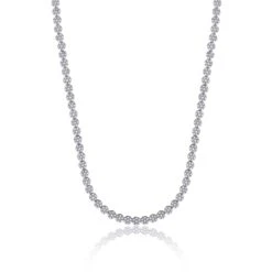 Chisholm Hunter 9ct White Gold Round Brilliant 6.65ct Diamond Cluster Necklace
