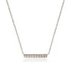 Chisholm Hunter 9ct Yellow Gold Brilliant Cut Bar 0.05ct Diamond Necklet