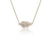 Chisholm Hunter 9ct Yellow Gold Brilliant Cut 0.05ct Diamond Leaf Necklace -Chisholm Hunter 15 120 04 0017 hero