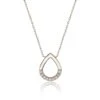 Chisholm Hunter 9ct Yellow Gold Round Brilliant Cut Pear Shape 0.05ct Diamond Necklet -Chisholm Hunter 15 120 04 0019 p 1