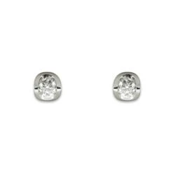 Chisholm Hunter 18ct White Gold Brilliant Cut 0.40ct Diamond Stud Earrings