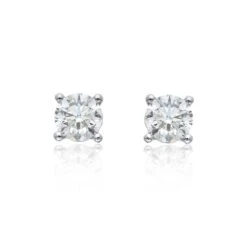 Chisholm Hunter 18ct White Gold Brilliant Cut 1.80ct Diamond Stud Earrings