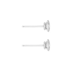 Chisholm Hunter 18ct White Gold 0.60ct Solitaire Oval Diamond Earrings -Chisholm Hunter 15 121 01 0136 d 1