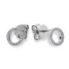 Chisholm Hunter 18ct White Gold Brilliant Cut 0.15ct Diamond Circle Stud Earrings