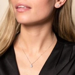 Chisholm Hunter 18ct White Gold Brilliant Cut 0.70ct Diamond Halo Stud Earrings -Chisholm Hunter 15 121 02 0172 om 1