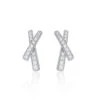 Chisholm Hunter 18ct White Gold Round Brilliant Diamond 0.23ct Crossover Earrings -Chisholm Hunter 15 121 02 0186