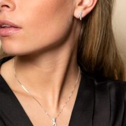 Chisholm Hunter 18ct White Gold Round Brilliant Diamond 0.23ct Crossover Earrings -Chisholm Hunter 15 121 02 0186 1