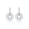 Chisholm Hunter 18ct White Gold Brilliant Cut 1.25ct Diamond Double Circle Drop Earrings -Chisholm Hunter 15 121 03 0091