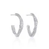 Chisholm Hunter 18ct White Gold Brilliant Cut Diamond 1.01ct Twisted Circle Earrings -Chisholm Hunter 15 121 04 0069 1