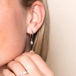 Chisholm Hunter 18ct White Gold 0.60ct Pear Diamond Hoop Earrings -Chisholm Hunter 15 121 04 0082 om 1