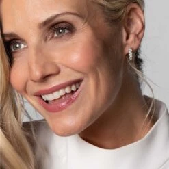 Chisholm Hunter 18ct White Gold Marquise 1.45ct Diamond Fancy Hoop Earrings -Chisholm Hunter 15 121 04 0085 om c 2