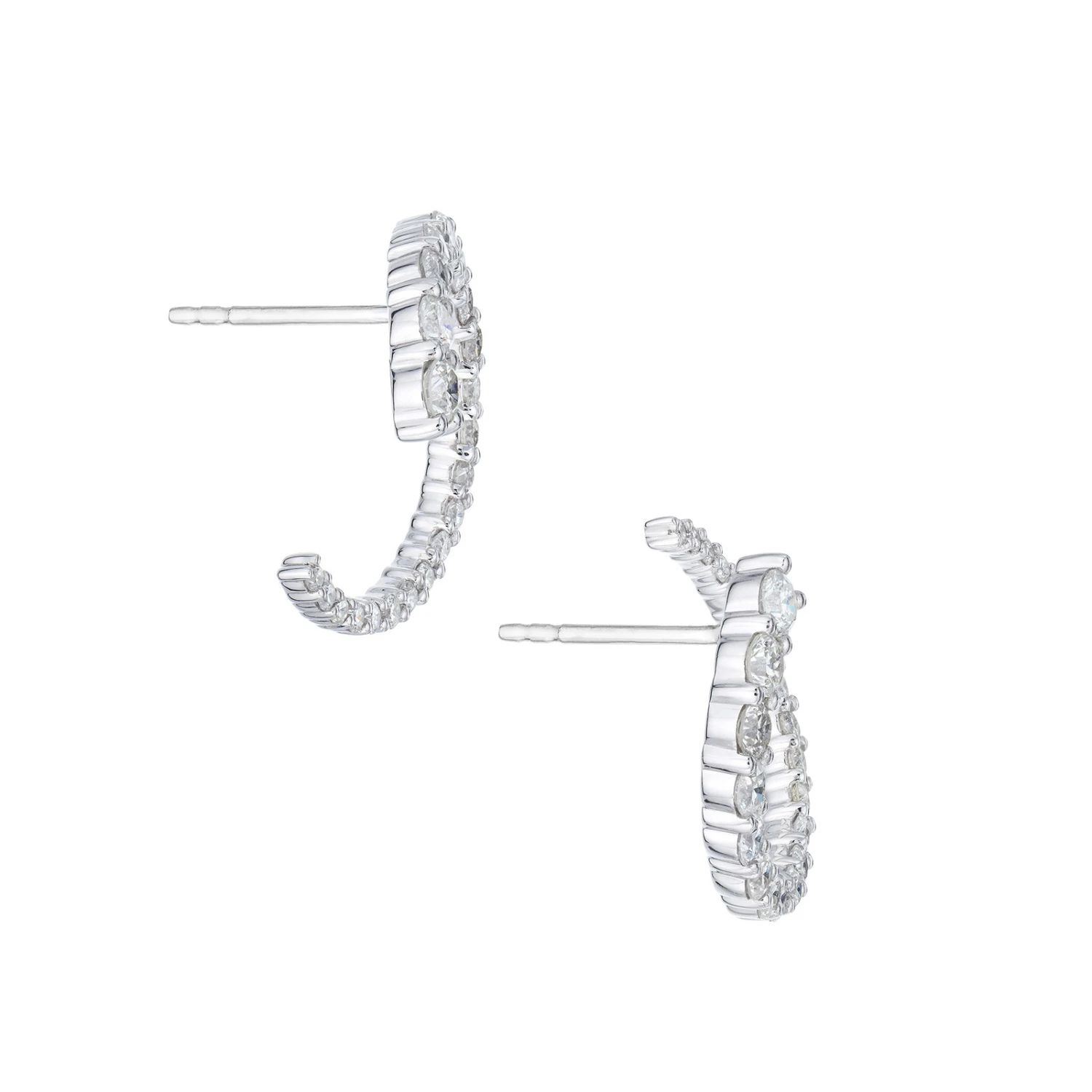 Chisholm Hunter 18ct White Gold Brilliant 1.45ct Diamond Hoop Earrings 5 Chisholm Hunter 18ct White Gold Brilliant 1.45ct Diamond Hoop Earrings - Image 3