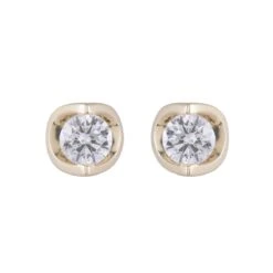 Chisholm Hunter 18ct Yellow Gold 0.40ct Round Brilliant Diamond Earrings