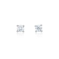 Chisholm Hunter 18ct Yellow Gold 0.33ct Round Brilliant 4 Claw Diamond Solitaire Earrings