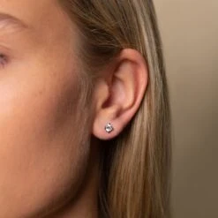 Chisholm Hunter 18ct Yellow Gold 0.50ct Round Brilliant 4 Claw Diamond Solitaire Earrings -Chisholm Hunter 15 121 05 0037 option b 1