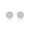 Chisholm Hunter 18ct Yellow Gold 0.50ct Diamond Halo Earrings