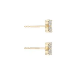 Chisholm Hunter 18ct Yellow Gold 0.80ct Round Brilliant Flower Cluster Diamond Earrings -Chisholm Hunter 15 121 06 0020 d 1