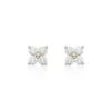 Chisholm Hunter 18ct Yellow Gold 0.80ct Round Brilliant Flower Cluster Diamond Earrings