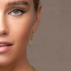 Chisholm Hunter 18ct Yellow Gold Round Brilliant 0.27ct Pavé Link Drop Earrings 13 Chisholm Hunter 18ct Yellow Gold Round Brilliant 0.27ct Pavé Link Drop Earrings -Chisholm Hunter 15 121 07 0016 om 1