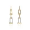 Chisholm Hunter 18ct Yellow Gold Round Brilliant 0.27ct Pavé Link Drop Earrings