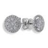 Chisholm Hunter 9ct White Gold Brilliant Cut 0.55ct Diamond Halo Stud Earrings -Chisholm Hunter 15 121 10 0105 1