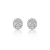 Chisholm Hunter 9ct White Gold Brilliant Cut 1.00ct Oval Shaped Diamond Halo Earrings -Chisholm Hunter 15 121 10 0132 hero