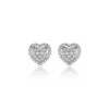 Chisholm Hunter 9ct White Gold Brilliant Cut 1.00ct Heart Shaped Diamond Halo Earrings -Chisholm Hunter 15 121 10 0133 hero