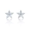 Chisholm Hunter 9ct White Gold Marquise Cut Diamond 0.65ct Stud Earrings