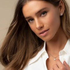 Chisholm Hunter 9ct White Gold Marquise Cut Diamond 0.65ct Stud Earrings -Chisholm Hunter 15 121 10 0138 campaign spring22 5