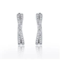 Chisholm Hunter 9ct White Gold 0.33ct Round Brilliant Cut Diamond Earrings -Chisholm Hunter 15 121 12 0049