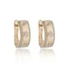 Chisholm Hunter 9ct Yellow Gold Trilogy Brilliant Cut 0.33ct Diamond Hoop Earrings