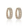 Chisholm Hunter 9ct Yellow Gold Brilliant Cut Diamond 0.70ct Pave Hoop Earrings