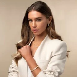 Chisholm Hunter 9ct Yellow Gold Brilliant Cut Diamond 0.70ct Pave Hoop Earrings -Chisholm Hunter 15 121 16 0027 campaign2022 2