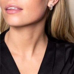 Chisholm Hunter 9ct Yellow Gold Brilliant Cut 0.62ct Diamond Hoop Earrings -Chisholm Hunter 15 121 20 0003 ls 1