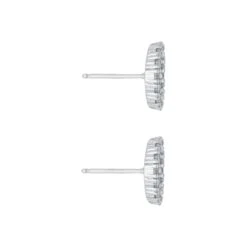 Chisholm Hunter 18ct White Gold 0.80ct Round Brilliant Diamond Fancy Circle Earrings -Chisholm Hunter 15 121 38 0001 d 1