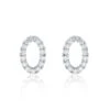 Chisholm Hunter 18ct White Gold 0.80ct Round Brilliant Diamond Fancy Oval Earrings