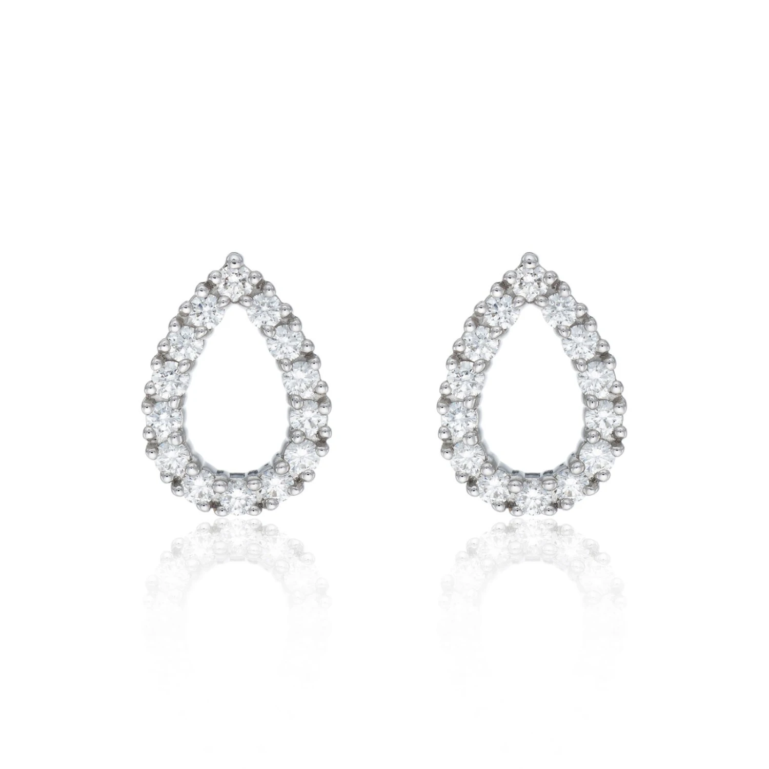 Chisholm Hunter 18ct White Gold 0.80ct Round Brilliant Diamond Fancy Pear Earrings 3 Chisholm Hunter 18ct White Gold 0.80ct Round Brilliant Diamond Fancy Pear Earrings