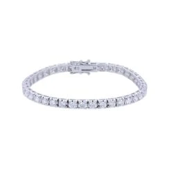 Chisholm Hunter 18ct White Gold Brilliant Cut 5.00ct Diamond Tennis Bracelet