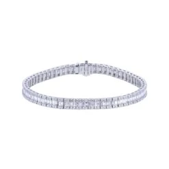 Chisholm Hunter 18ct White Gold Baguette And Brilliant Cut 6.00ct Diamond Tennis Bracelet