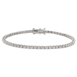 Chisholm Hunter 18ct White Gold Brilliant Cut 1.25ct Diamond Tennis Bracelet