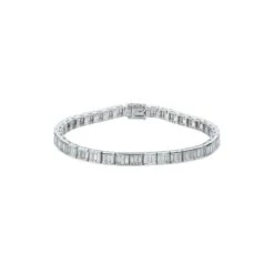 Chisholm Hunter 18ct White Gold Baguette Cut 7.25ct Diamond Bracelet