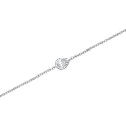 Chisholm Hunter 18ct White Gold 0.14ct Pear Diamond Bracelet